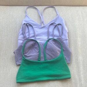 lululemon athletica Green and Lavender Sports Bras